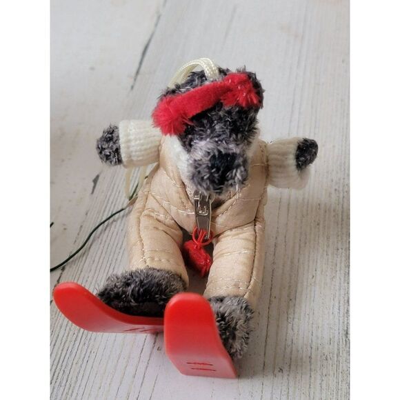 Bath and Body Works ski Bear plush ornament Xmas decor - Picture 1 of 6